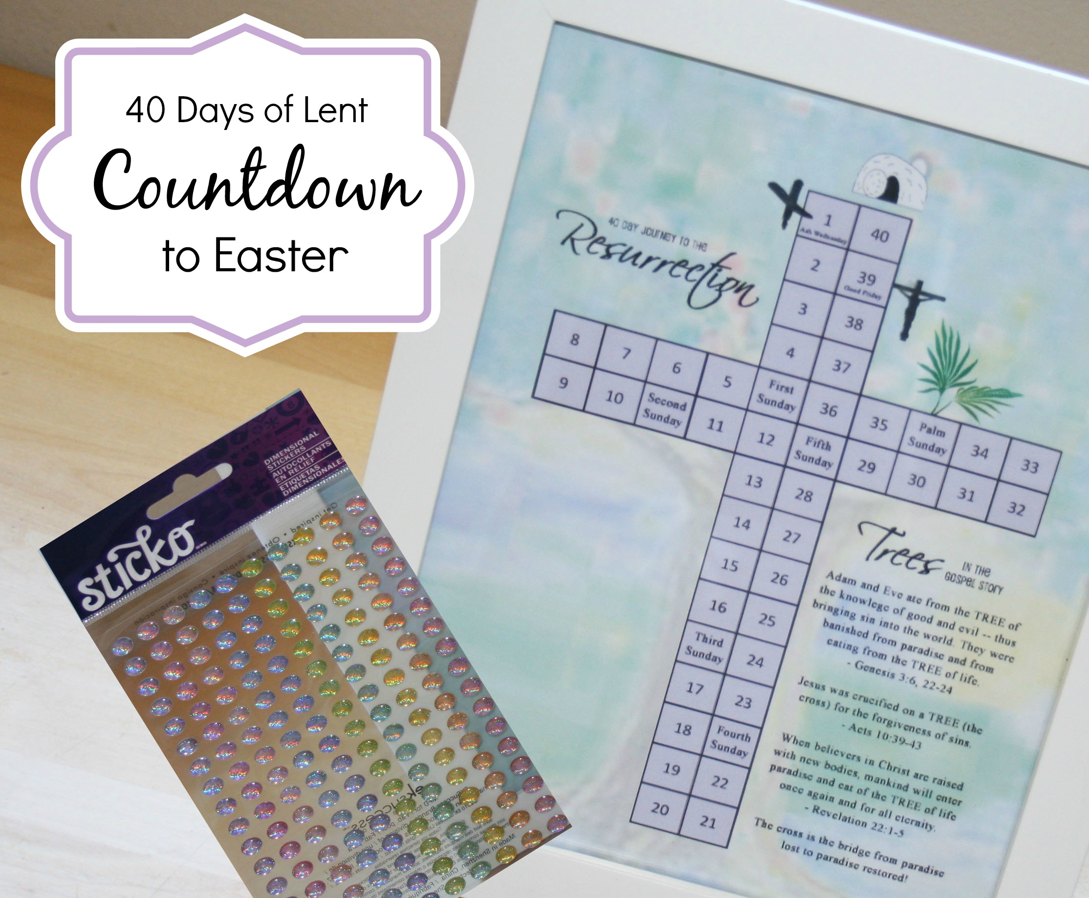 Countdown Calendars for the 40 Days of Lent