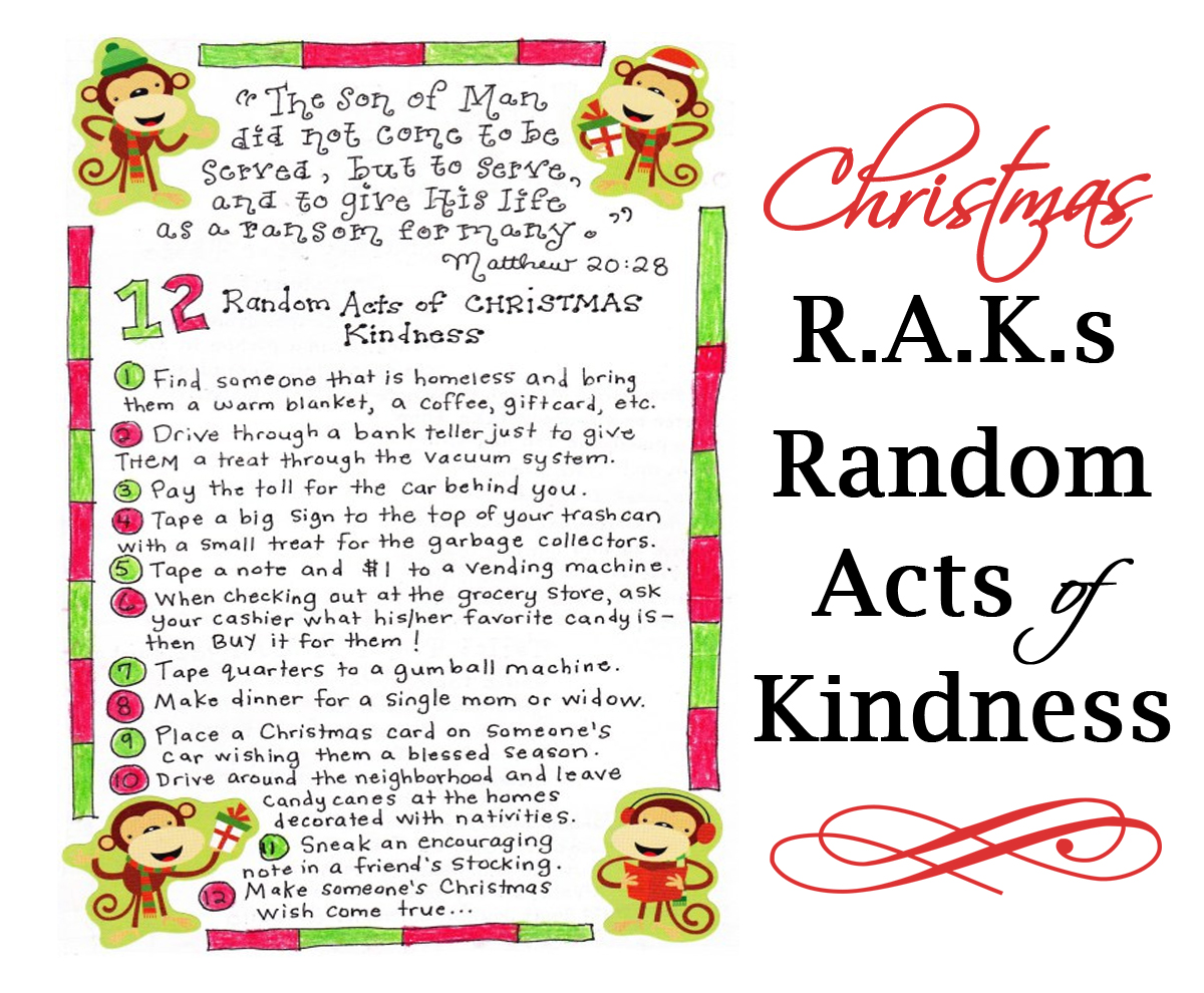 12 RAKS (Random Acts of Kindness for Christmas)