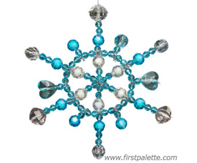 Beaded Pipe Cleaner Snowflake Ornament