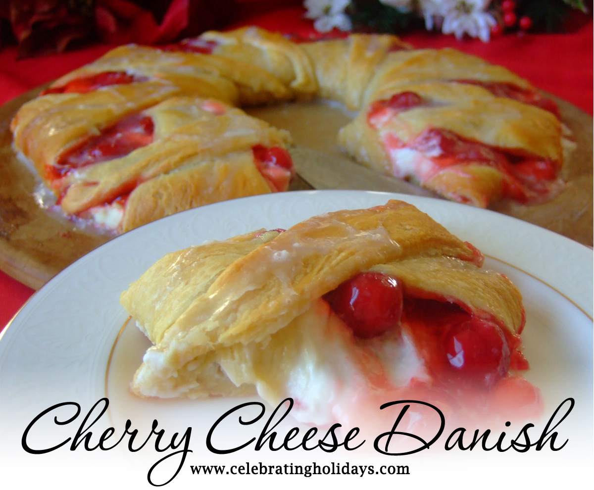 Christmas Cherry Cheese Danish