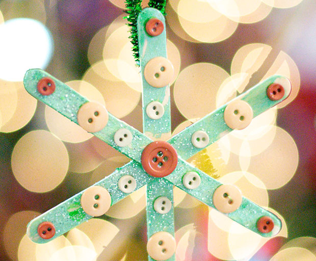 Popsicle Snowflake Ornament