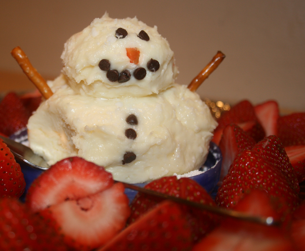 Snowman and Strawberries