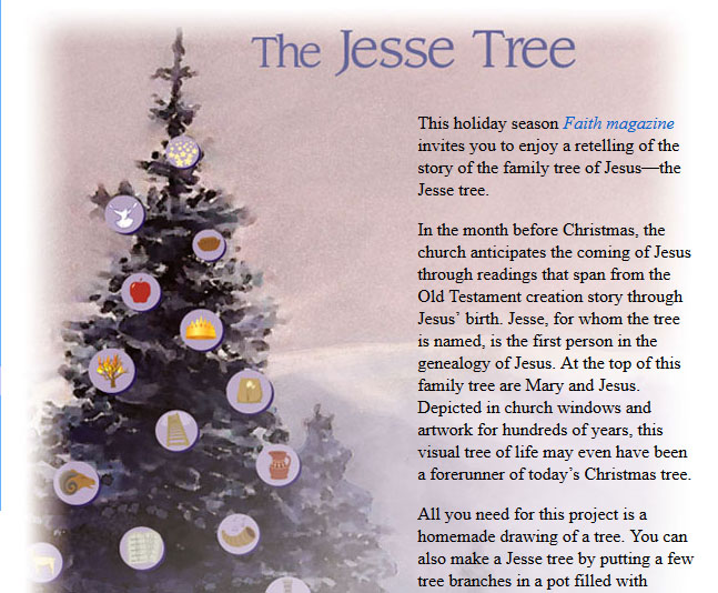 Printable Images and Devotions for Jesse Tree