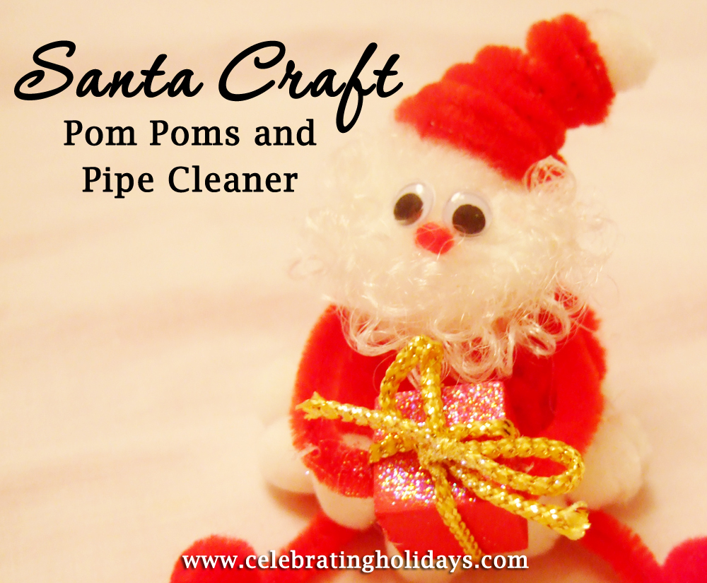 Pom Pom Santa Christmas Craft