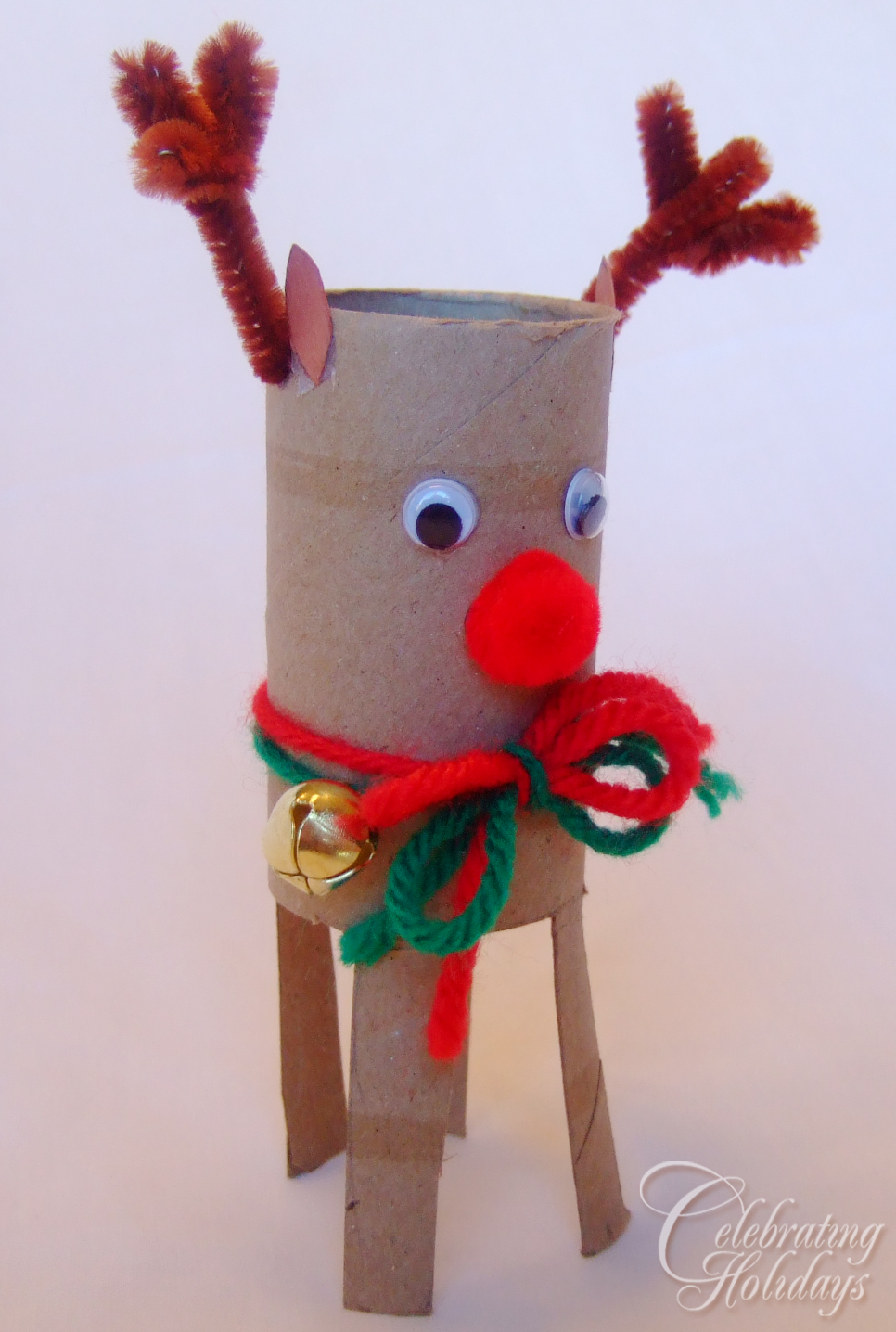 Paper Tube Reindeer Craft for Christmas