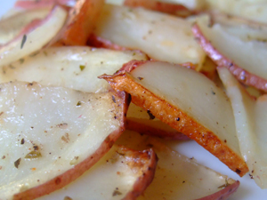 Red Sliced Potatoes