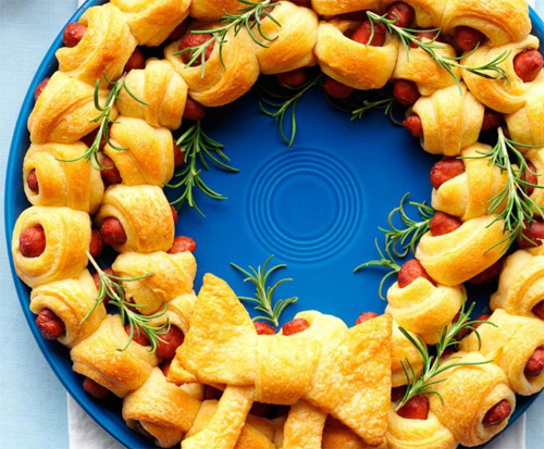 Wreath of Pigs in a Blanket