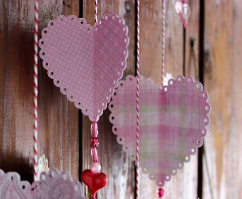 3D Hanging Hearts