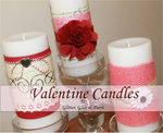 Valentine's Day Decorated Pillar Candles