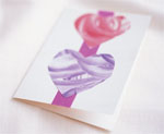 finger swirl heart valentine card