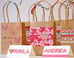 Valentine Gift Bag with Decorative Paper