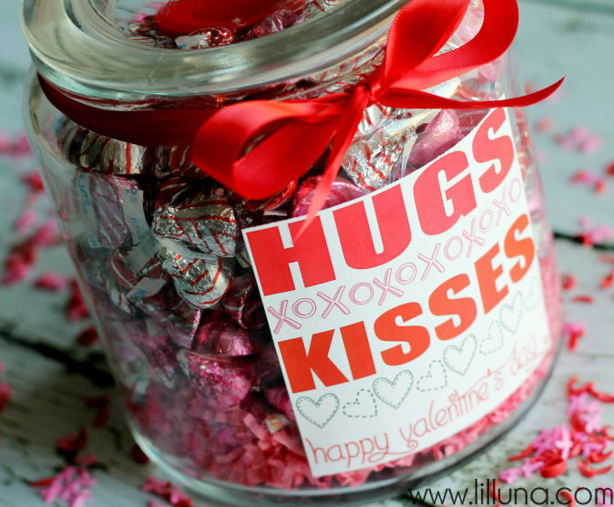 Hugs and Kisses Candy Jar Valentine