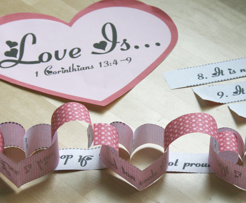 Valentine's Day Bible Countdown Chain