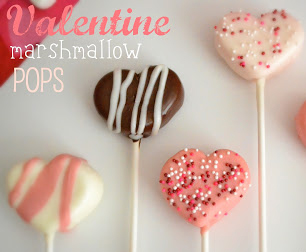 Marshmallow Heart Pops