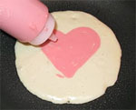 Pink Heart Pancakes
