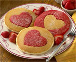 Two-tone Heart Pancakes