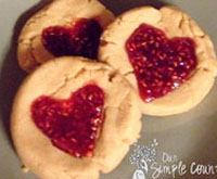 PB&J Heart Cookies