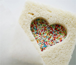 Valentine Sandwich with Sprinkles