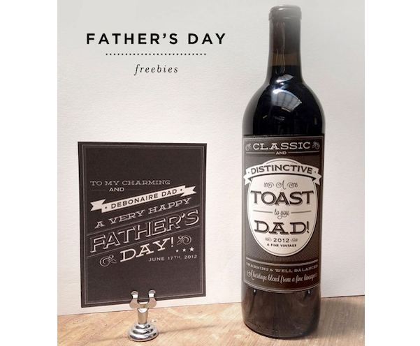 Free Printable Wine Labels for Fathers Day
