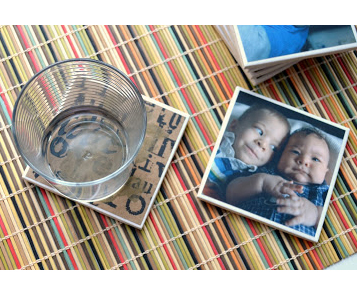 Photo Coasters for Father's Day