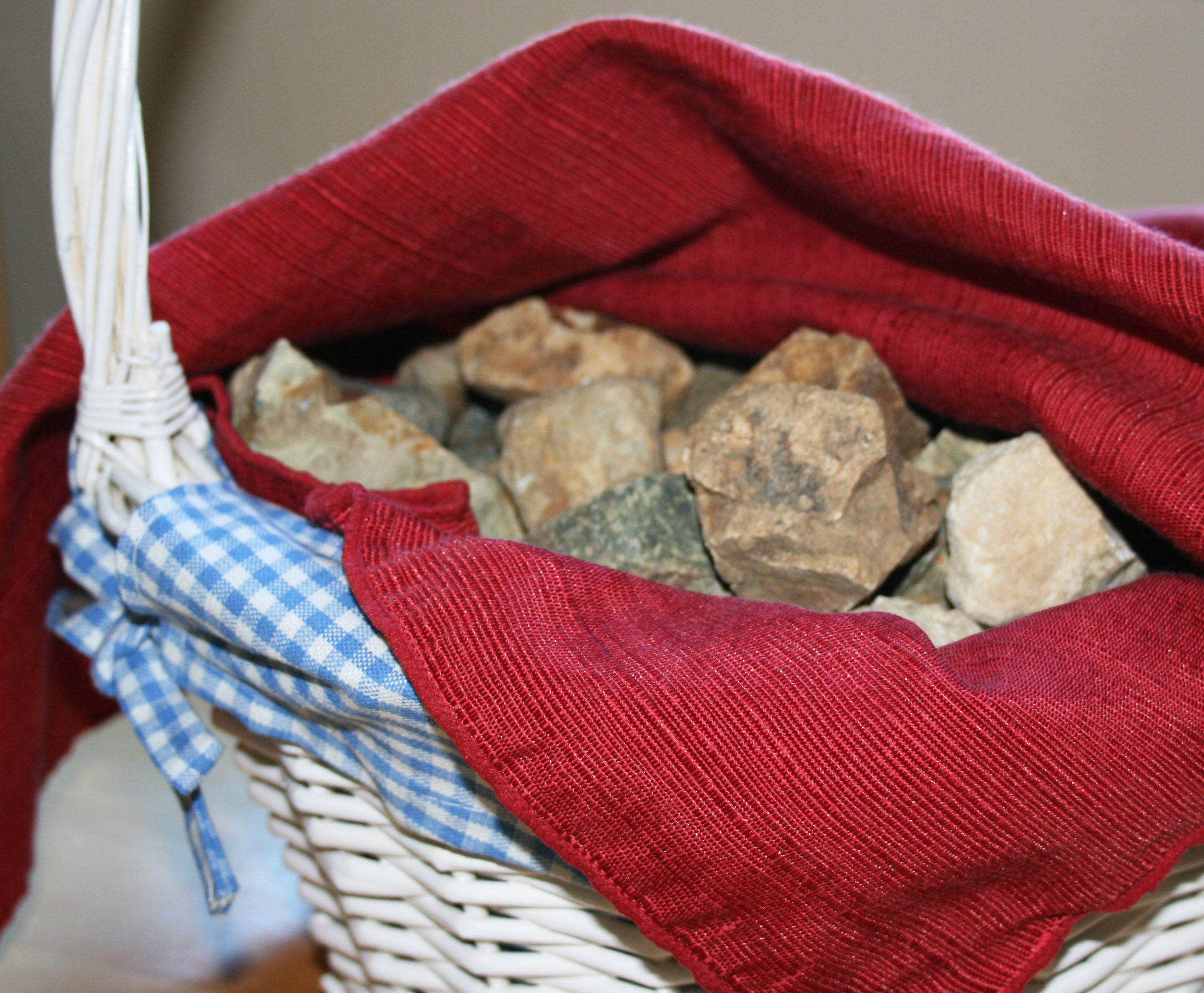 Basket of Rocks for an Easter Tradition