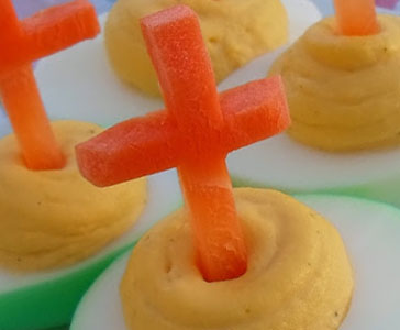 Carrot Cross Deviled Eggs