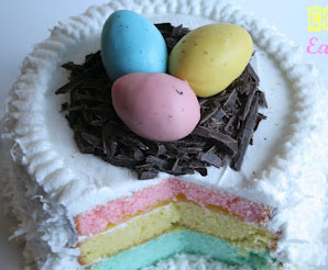 Coconut Easter Nest Cake