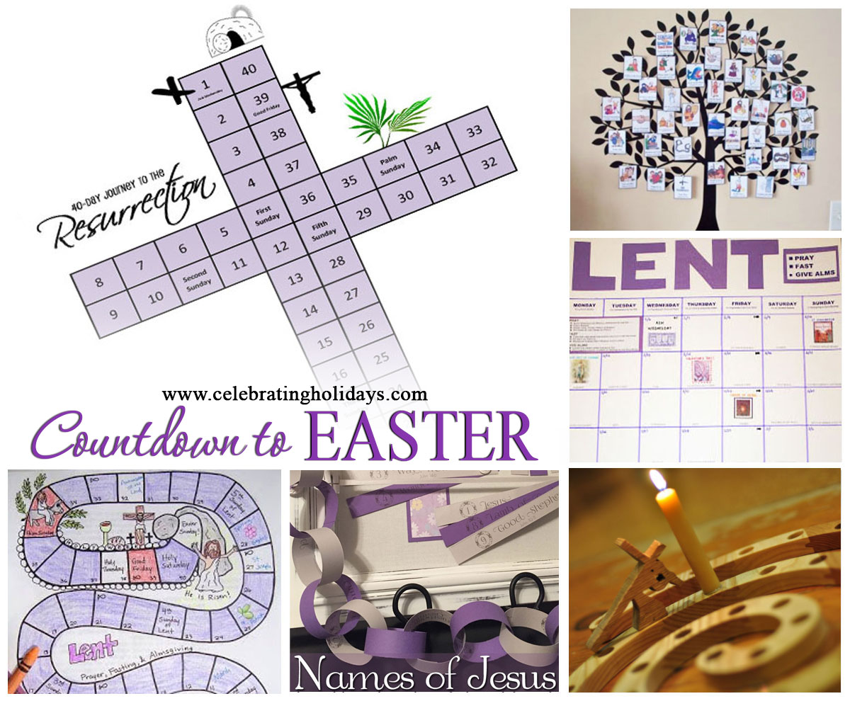 40 Day Lent Countdown to Easter Ideas