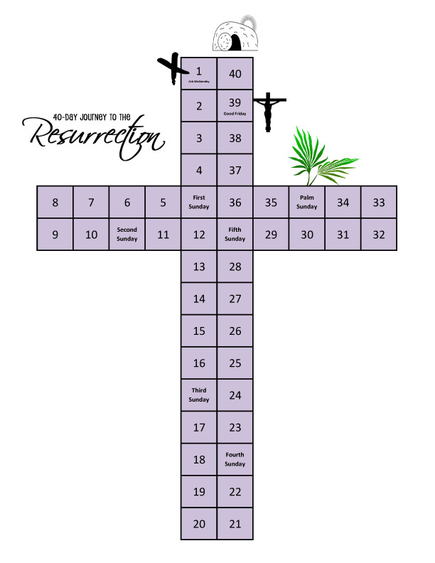 40 Day Lent Cross Countdown (free printable)