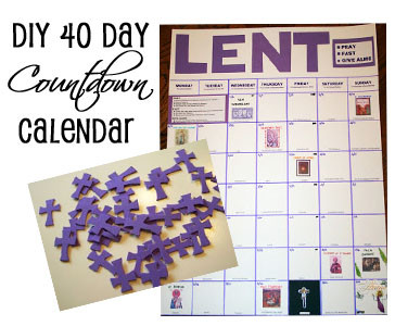 DIY Countdown Calendar for 40 Days of Lent 