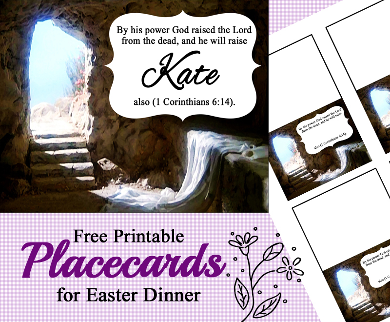 Easter Placecards (Free Printable)