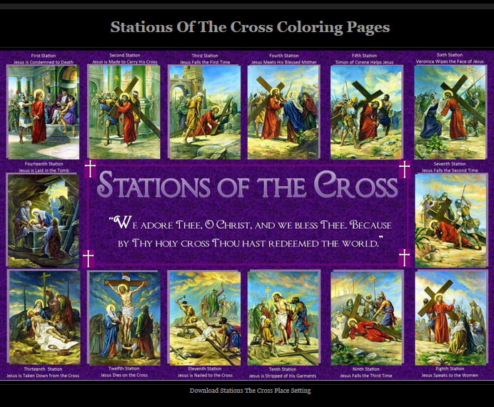 Stations of the Cross Free Printable Placemat