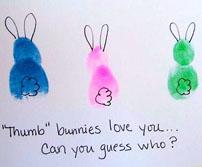 Bunny Fingerprint Cards