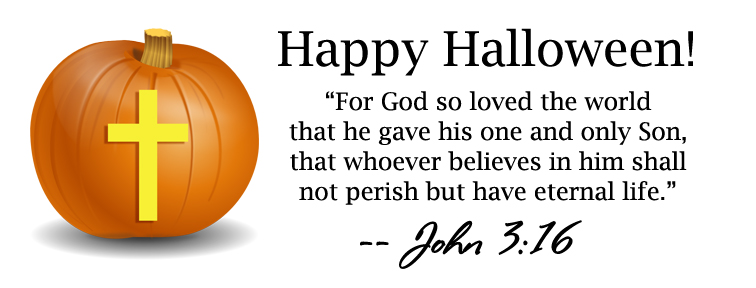 Image of Bible Verse Label for Halloween Candy