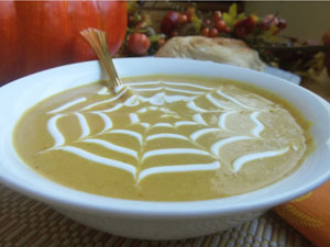 Pumpkin Curry Soup with Web