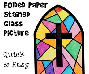Stained Glass Cross Picture