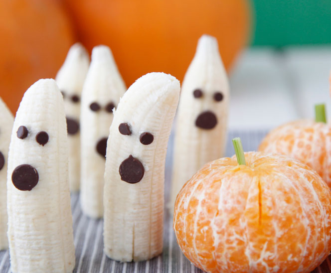 Fruit Ghosts and Pumpkins