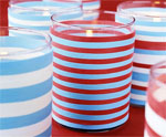 Patriotic Rubber Band Candles