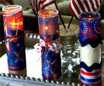 DIY Tall Firecracker Candles for July 4th