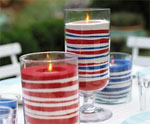 Layered Sand Patriotic Candles