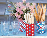 DIY Tin Can Centerpiece for July 4th