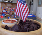 Patriotic Chips and Dip for July 4th
