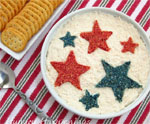 Patriotic Crackers and Dip for July 4th
