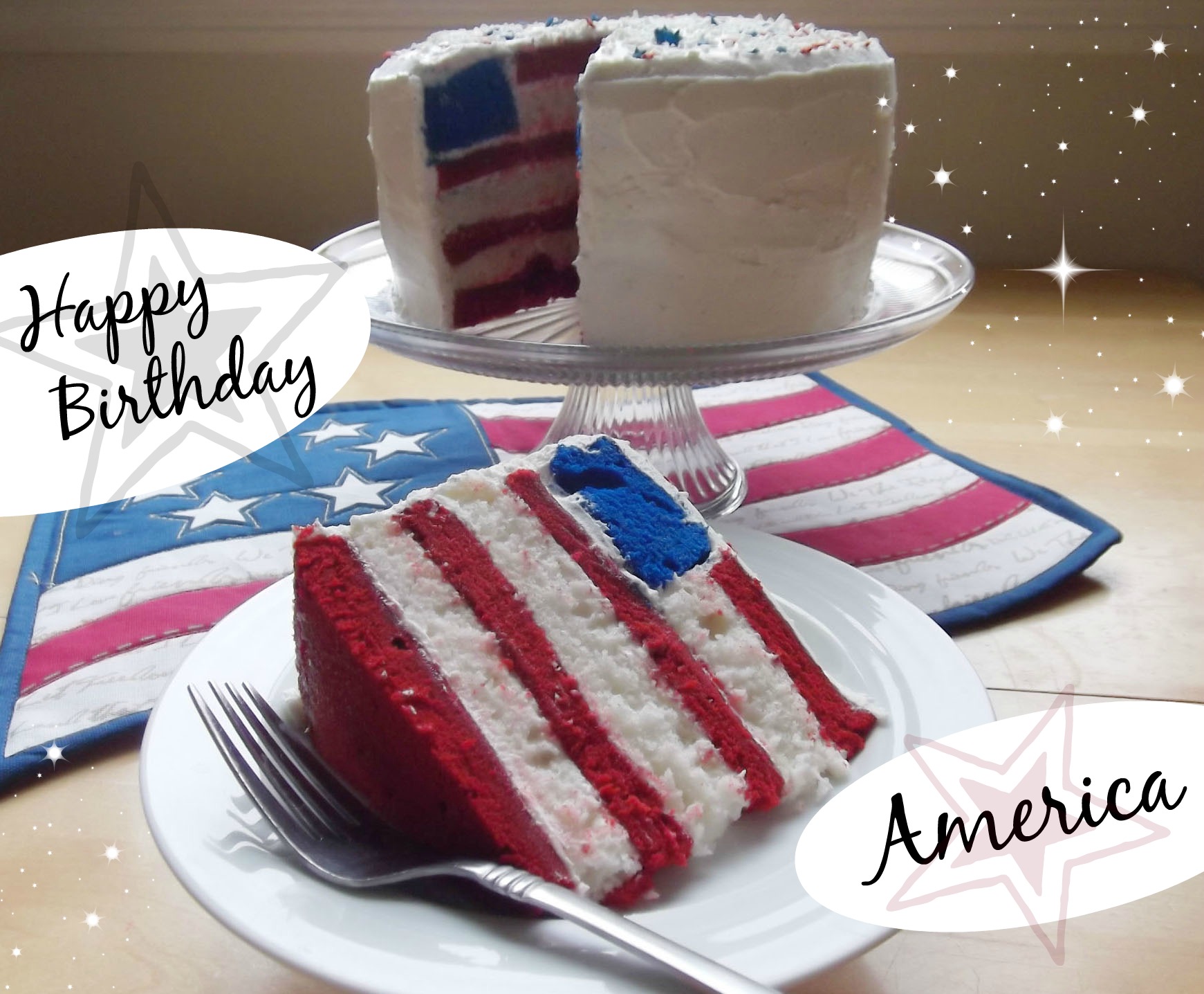 Happy Birthday American Flag Cake Recipe