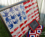 Hand and Footprint American Flag