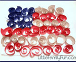 Rolled Paper Strips American Flag