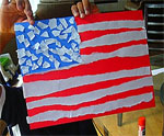 Torn Paper American Flag