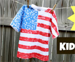 American Flag Painted T-shirt