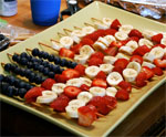 Fruit Flag Kabobs for July 4th