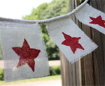 Burlap Star Garland for 4th of July